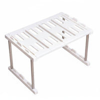 Foldable Kitchen Shelf Easy to Clean Stainless Steel Kitchen Shelf Heavy Duty Sink Storage Rack for Refrigerator, Countertop, Office