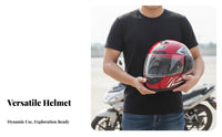Full-Coverage Headgear Removable and Washable Liner Full Face High-Impact-Deflective Outer Covering Secure Headwear for Adults, Commuting