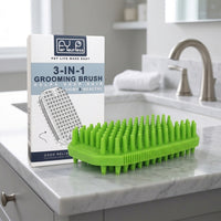 Cat Brush and Dog Brush for Hair Removal, Double-Sided Design for Dog Grooming and Cat Grooming, Dog Shampoo Brush with Stiffer Silicone Nubs