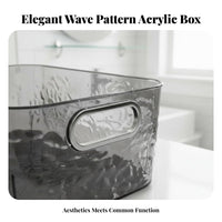 wave Pattern container multi-purpose Organizer Box Clear View for Home Organizers