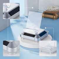 Slimline Solar Powered Rotating Display Stand Tilting Rotating Phone Stand Smooth Turntable Eco-Friendly for Showcase