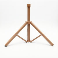 Cross-Braced Foldable Tripod Umbrella Base Tan-Brown Foldable Umbrella Stand Weather-Resistant for Outdoors, Patio