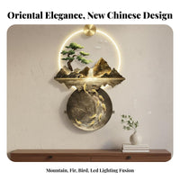 Easy to Install Chinese Aesthetic Backlit Wall Decor Premium Materials Chinese Aesthetic Illuminated Mural Wireless Control LED Landscape Wall Art Symbolic Beauty for Homeowners, Interior Designers, Entryway, Corridor, Living Room, Staircase