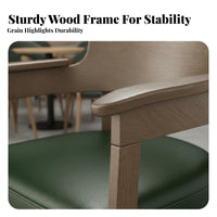 Retro Design Upholstered Armchair Minimalist Design Upholstered Wooden Armchair Comfortable Upholstery Cafe Seating Sturdy Construction for Restaurant Managers, Interior Designers, Coffee Shop, Reception Area, Living Room, Home Office