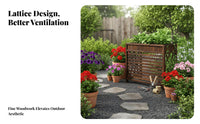 Decorative Louvered air conditioner Unit Cover Weather-Resistant Louvered Air Conditisingler Cover Weatherproof Plant Stand Multi-Functional for Garden aficionados, Apartment Dwellers, Property Managers, Balcony, Patio, Bair conditionerkyard, Yard