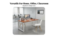 Simple Computer Desk Scratch-Resistant Simple Office Desk Wide Tabletop Metal Frame Work Table for Students, Adults, Study Room, Bedroom