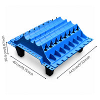 Molded Cylinder Component Tray with Pegs Low-Height Engine Component Organizing Tray Multi-Compartment Organizer Sturdy for Mechanics, Workshop, Repair Bench
