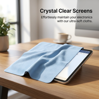 Microfiber Suede Cleaning Cloths, Soft Microfiber for Screens, Jewelry, Electronics, Glass, Polishing Cloths, 14.5*17.5cm
