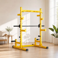Squat Rack with Weight Storage Storage Multifunction Guide Bar Rack Machine Freestanding Bench Bench Stand for Lifters, Athletes, Home Gym