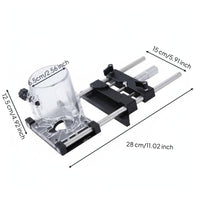 65mm Trimmer Guide Base CNC Aluminum Alloy Wood Router Slotting Jig for Workshop