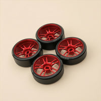 4 Pieces RC Car Wheel and Tire Assembly Pre-Mounted RC Tire and Wheel Set for Hobbyists