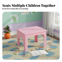 2 Pieces children's Table and Chairs Set Sturdy Construction for Kindergarten