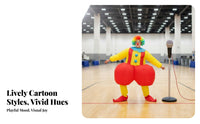 Oversized Design Inflatable Clown Costume Self-Inflating Adult Clown Inflatable Suit Inflates in Seconds Funny Inflatable Jumpsuit Easy to Wear for Performers, Cosplayers, Stage Performances, Company Events, Halloween, Festivals