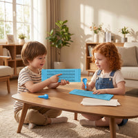 2 Pieces Lightweight Braille Writing Board with Stylus Plastic Braille Slate and Stylus Kit Sturdy for Blind, Students, Classroom, School