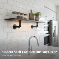 Adhesive Floating Shelf Easy Installation Storage Solution Space-Saving