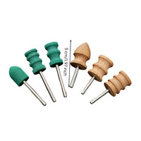 6 Pieces Leather Edge Burnishing Bits 400 Grit Wood Burnishing Wheel Easy to Use Craft Tool for DIY Makers