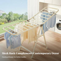 Space-Saving Foldable Clothes Drying Rack Portable Collapsible Laundry Airer Large Capacity Multi-Tier Garment Rack Heavy Duty for Apartment Dwellers, Homemakers, Balcony, Indoors, Bedroom, Small Areas