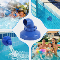 360-Degree Rotation Swimming Pool Inlet Nozzle Kit Hose Clamps Rotatable Pool Elbow Nozzle Sealing Tape Threaded Adapter