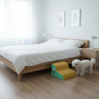 Washable Pet Stairs Soft Cover Dog Ladder for Bed Sturdy Support High Bed Pet Stairs for Small Dogs, Short-Legged Pets