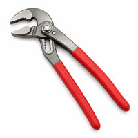 Sliding Adjustment Quick-Adjustable Plier Red Handles Angled Jaw Plier