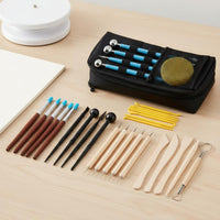 38 Pieces Multi-Purpose 38 Piece Clay Modeling Kit Includes Storage Case Synthetic Clay Tool Set Long-Lasting Materials Ceramic Sculpting Tool Kit Comfortable Handling for Artists, Beginners, Students, Art Studio, Classroom