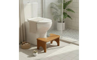Bamboo Toilet Stool Moisture-Resistant Bathroom Poop Stool Toilet Footrest Strong Load-Bearing Space-Saving
