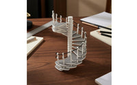 Rotating Dollhouse Staircase with Handrail Architectural Spiral Staircase Compact Model Round for Hobbyists