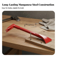 Industrial Grade Double Head Nail Puller Labor-Saving High Carbon Steel Portable Construction Single-Piece Forged for DIY Enthusiasts, Professionals, Woodworking, Emergency Rescue, Demolition, Home Renovation