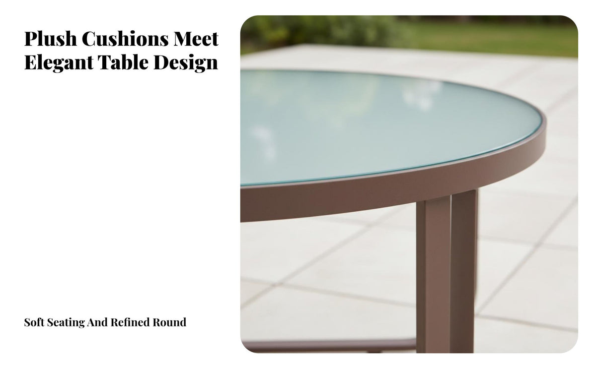 3 Pieces Modern Nordic design3Piece Rope Chair and Table Set Leisure Seating Outdoor Furniture Weather-Resistant space-efficient Design for Apartment Dwellers, property owners, pairs, Balcony, Terrace, Garden, Backyard