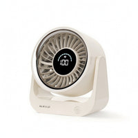 Desktop Circulation Fan Quiet Rechargeable Fan with LED Display Adjustable for Bedroom
