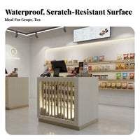 Tobacco and Distilled Drinks Display Cabinet Multi-Use Supermarket Checkout Counter Easy Assembly Wooden Convenience Store Shelf for Shopkeepers