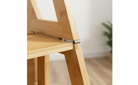 Folding Step Stool Chair Convertible-in-1 Design Convertible Ladder Chair Foldable Transforming Step Ladder Stool for Kitchen, Stockroom