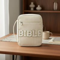 Book Organizer with Handle Large Capacity Zippered Book Protector Bible Carrying Case Pen Holders Bible Study Organizer Bag
