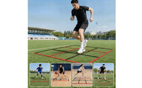 Nine-Grid Agility Ladder Compact Agility Training Mat Footwork Training Mat Sturdy Steady for Athletes, Gym, Home Workout