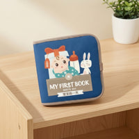 Book with Removable Doll Engaging Quiet Book with Doll Portable Crinkle for Babies, Car Travel, Stroller