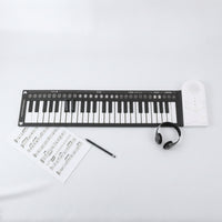 49-Key Roll-up Piano Foldable Roll-up Piano Keyboard Flexible Keyboard with Speaker for Beginners, Students, Travel, Home, Classroom