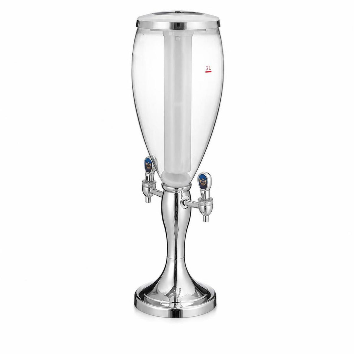 Beer Dispenser with Ice Column Tabletop Drink Dispenser with Faucet for Parties