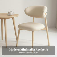 Upholstered Wooden Frame Chair Nordic design Seating Furniture Soft Upholstery adaptable Use for Readers, Cafe, Bedroom, Sunroom