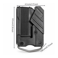 Black Plastic Tape Measure Safety Buckle Screw-Fastened Tape Measure Holder Clip Ribbed Side Panel Safety Buckle Clip Mounting Plate