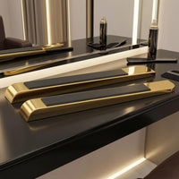 Padded Top Salon Chair Armrest Left and Right Pair Barber Chair Armrest Polished Finish Rounded Rectangular
