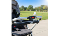 Red Release Button Tricycle Seat Lock Clamp-Style Stroller Seat Lock Silver Screws Locking Connector Molded