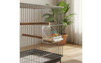 Removable Bird Food Bowl Easy to Clean Enclosure Mounted Food Bowl 2 in 1 Small Pet Bath Tub Multi Use