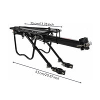 Lightweight Aluminum Alloy Cycle Rear Rack Includes Reflector Mountain Bike Luggage Carrier Side Protection Guards Rear Bike Rack Universal Fit for Commuters, Touring, Commuting, Travel