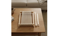 Natural Wood Mini Wooden Loom Portable DIY Tapestry Weaving Kit Creative Fun for Beginners, Kids, School Projects, Travel
