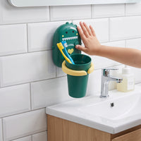 Wall-Mounted Bathroom Storage Organizer Shelf with Hair Dryer Holder and Towel Rack Set