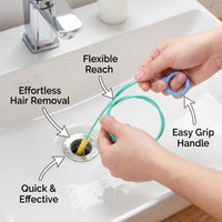 Flexible for Hair Removal, Long Pipe Cleaning Brush for Sink and Kitchen Drain, Clogged Remover Tool for Homeowners, 130cm