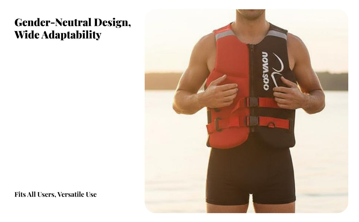 Shock Resistant Adults Life Jacket Adjustable Straps High Buoyancy Life Jacket Lightweight for Men, Women, Fishing, Water Skiing, Surfing