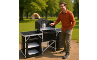 Field Kitchen Setup Table Carrying Bag Outdoor & Cooking Table Quick Setup Portable Cooking Area for Campers