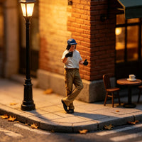 Miniature Male Figurine 1/64 Scale Figure Cute Miniature Diorama Figurines for Collectors