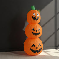 Lighted Pumpkin Inflatable Pumpkin with Blower Easy to Use Stacked Pumpkins for Homeowners